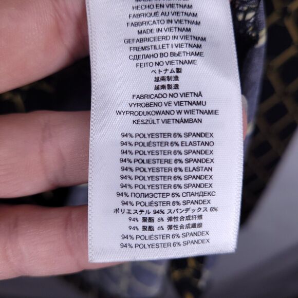 Michael Kors Top XL Black, Gold Chain Link Print NWT - Picture 11 of 12